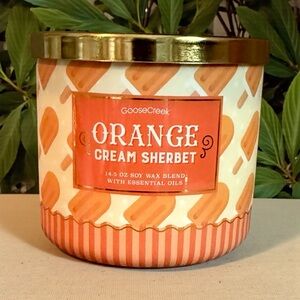 🍊🍑GOOSE CREEK🍊🍑Orange Cream Sherbet 3-Wick Soy Wax Blend Candle/NIP